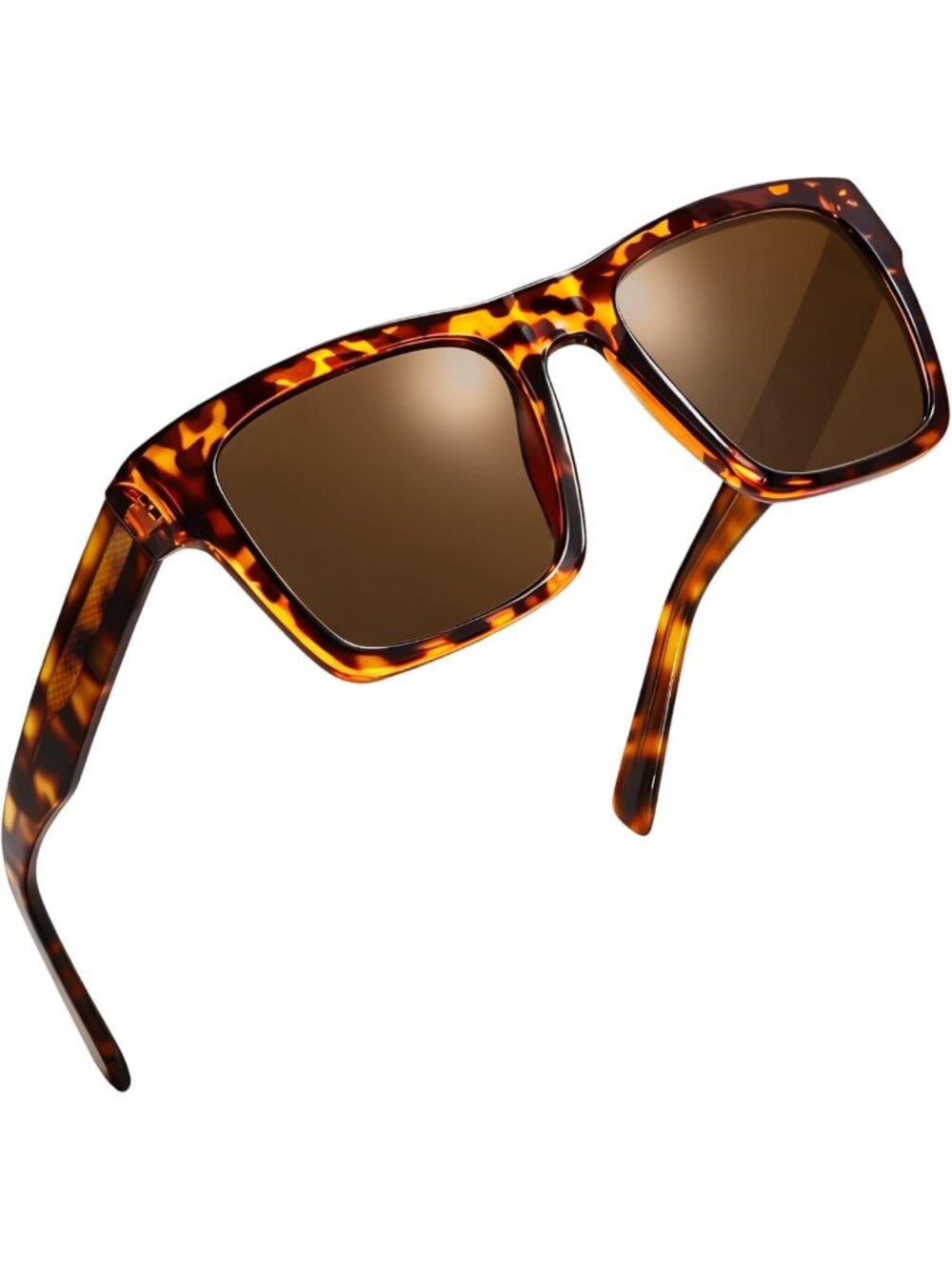 Stylish Big Polarized Square Sunglasses for Men & Women - UV400 Protection
